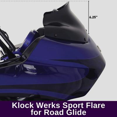 Klock Werks Sport Flare for Road Glide (8” Black)