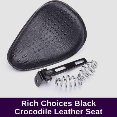 Rich Choices Black Crocodile Leather Seat