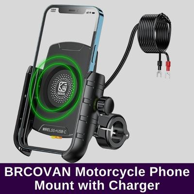 BRCOVAN Motorcycle Phone Mount with Charger