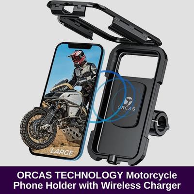 ORCAS TECHNOLOGY Motorcycle Phone Holder with Wireless Charger