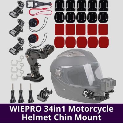 WIEPRO 34in1 Motorcycle Helmet Chin Mount