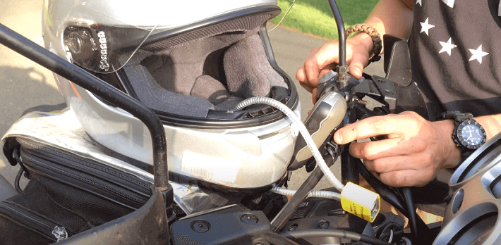 Gun Lock for motocycle helmet