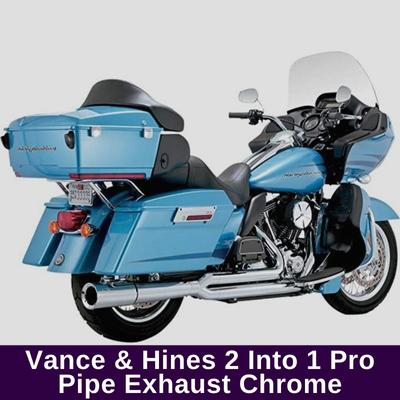 Vance & Hines 2 Into 1 Pro Pipe Exhaust Chrome