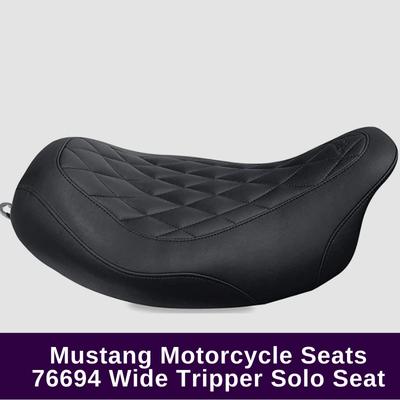 Mustang Motorcycle Seats 76694 Wide Tripper Solo Seat for Harley