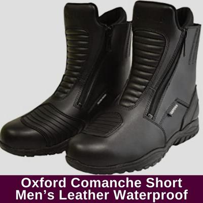 Oxford Comanche Short Men’s Leather Waterproof Motorcycle Boots